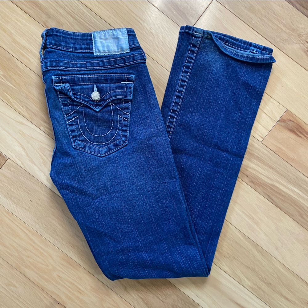 True Religion Billy Jeans Womens Sz 29 Reg Vintage Low Rise Bootcut Denim Y2K